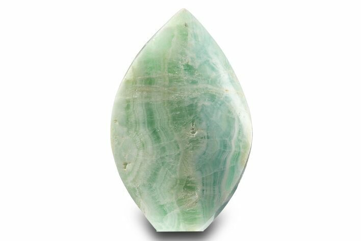 Polished Blue Caribbean Calcite Flame - Pakistan #323330